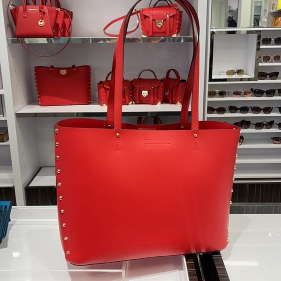 Michael Kors Manhattan Large Tote Leather Color Flame - Picture 7 of 16